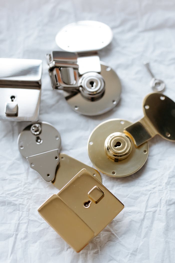 Silver and Gold Locks in Close-up Photography